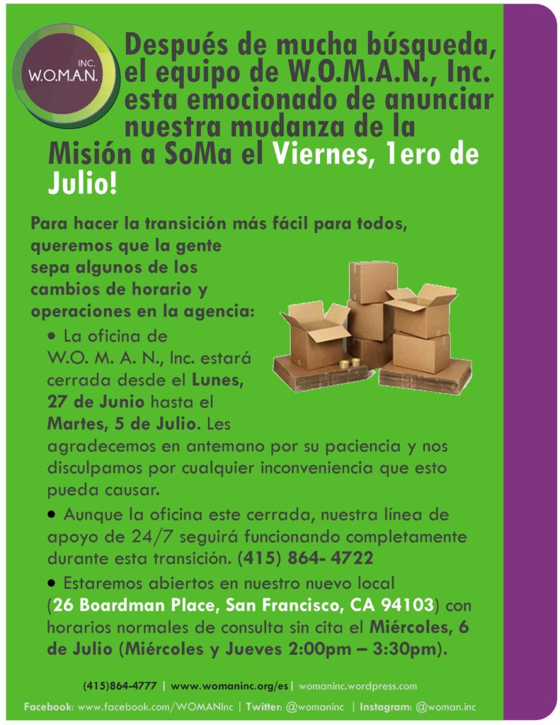 Moving Announcement Spanish