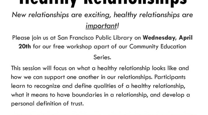 Community Education Series: Healthy Relationships